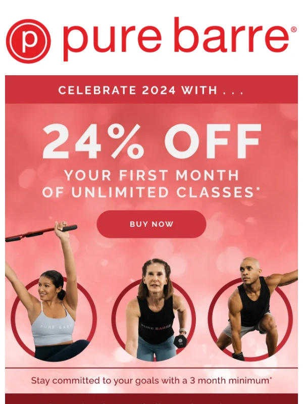 Pure Barre - Cruise into 2024 with 24% off ?️