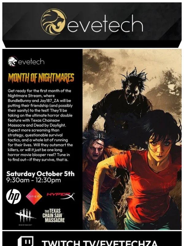 Evetech - Evetech x HP month of nightmares livestream and giveaways