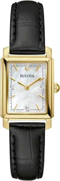Bulova Women's Sutton Rectangular Leather Watch