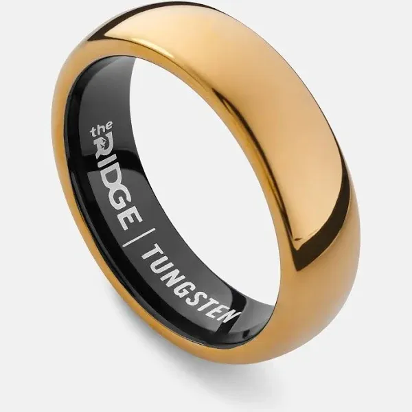 Ridge 6mm Wide Tungsten Wedding Band