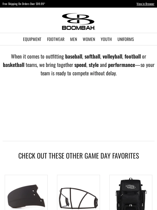Boombah - Outfit Your Team from Head to Toe—Fast!