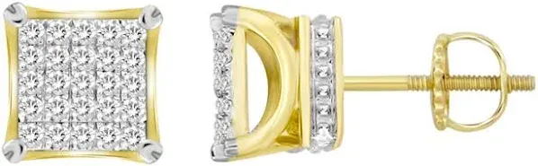 Men's - Diamond Earring Set, 1/6 ct. t.w., 10k Yellow Gold