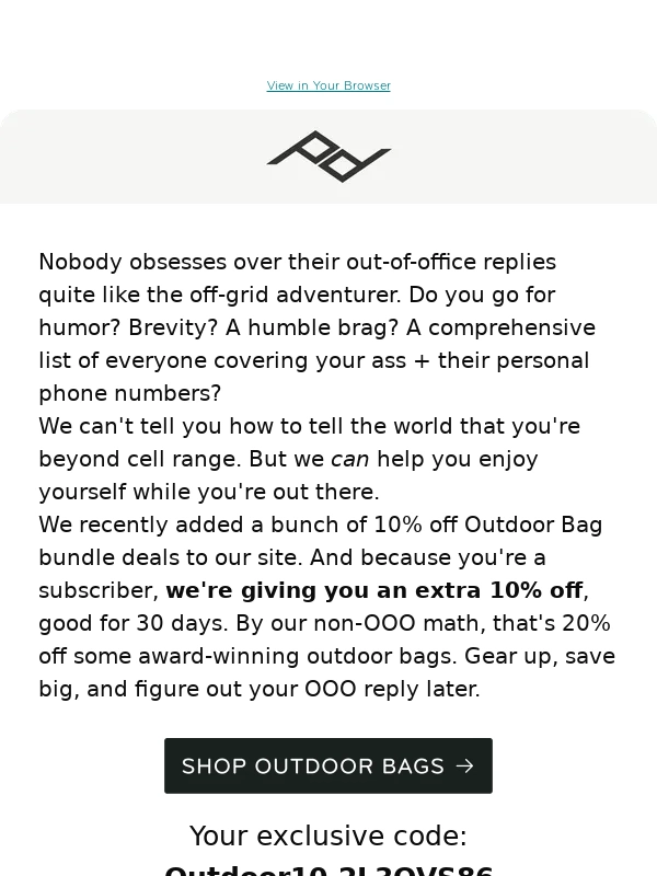 Peak Design - You can go now