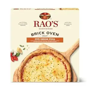 Rao's Made for Home Frozen Pizza - Five Cheese, Brick Oven Crust, Made With Mozzarella, Provolone, Fontina, Parmesan & Romano with Red Sauce, Premium Quality
