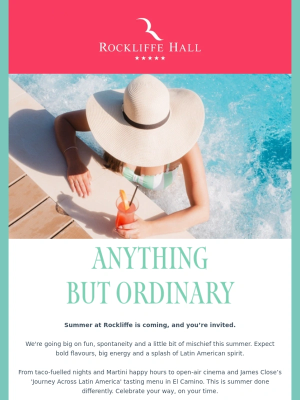 Rockliffe Hall - Play summer your own way ?