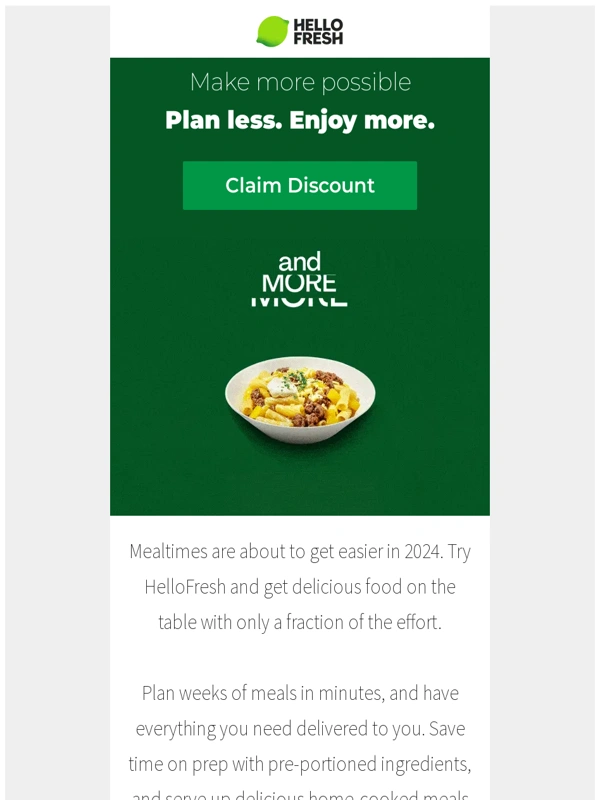 HelloFresh - Mealtimes,made easier ?