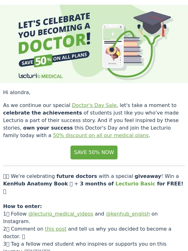 Lecturio - Real Success Stories from Lecturio Users Like You ?