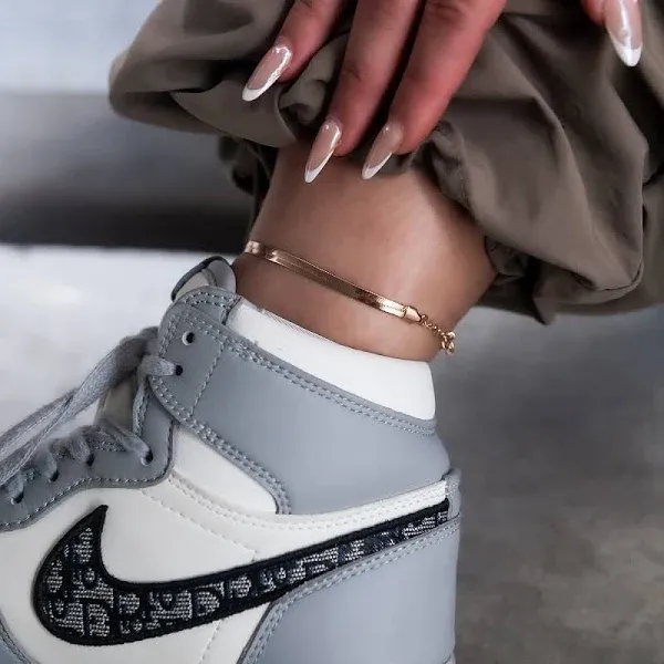 GLD 14K Rose Gold Adjustable Herringbone Anklet