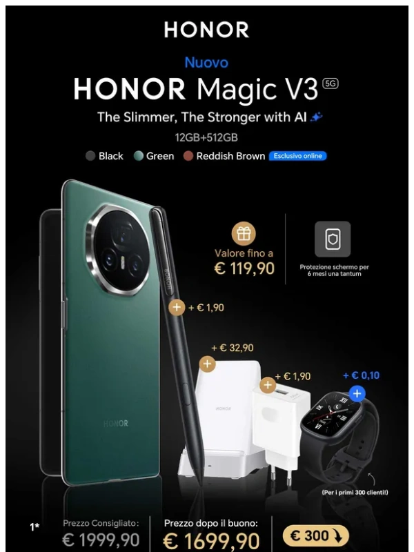 hihonor.com - HONOR Magic V3 è finalmente arrivato!