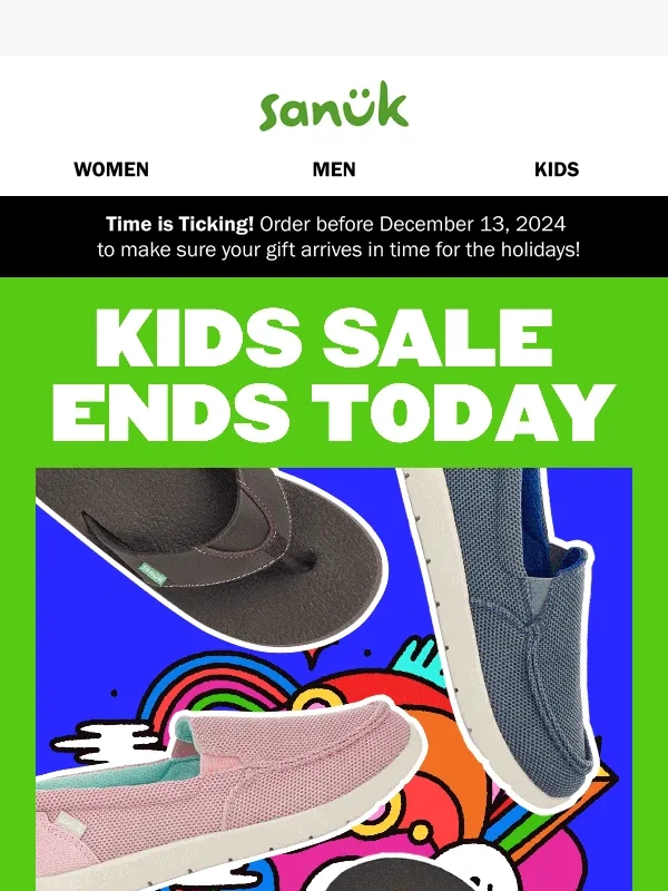 Sanuk - Last Chance: Save BIG on small sizes!