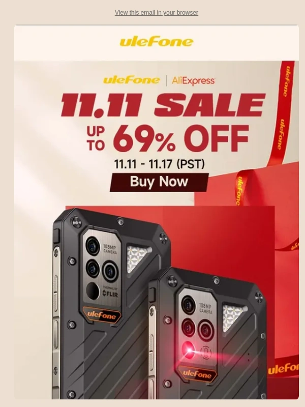 AliExpress - Ulefone Biggest Sales of the Year is Here