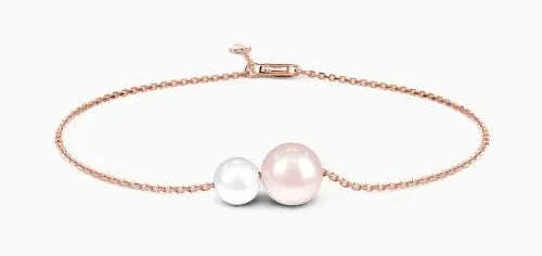 "Side by Side" 5.5-8.0mm Freshwater Pearl Bracelet