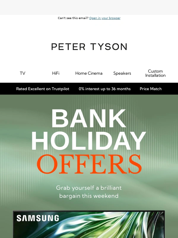 Peter Tyson - Don’t Miss These Bank Holiday Offers