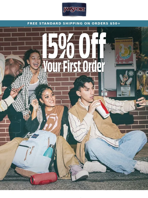 JanSport - Welcome In! Here’s 15% Off