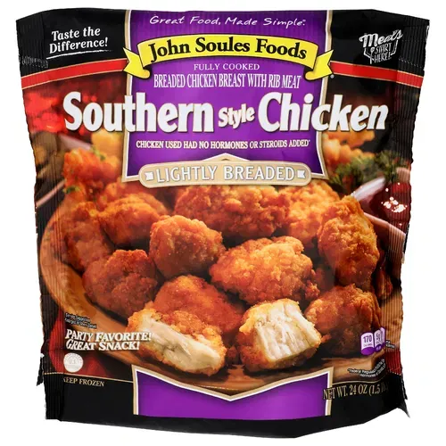 John Soules Foods Frozen Glazed Lightly Breaded Southern Style Chicken Breast