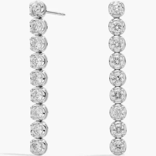 Blue Nile 1 1/2 ct. tw. Diamond Linear Drop Earrings in 14K White Gold
