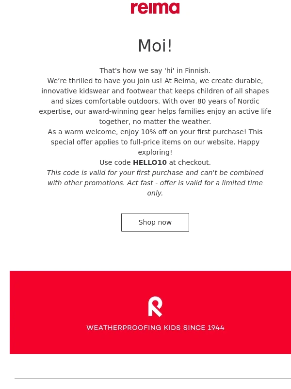 reima - Welcome to Reima!