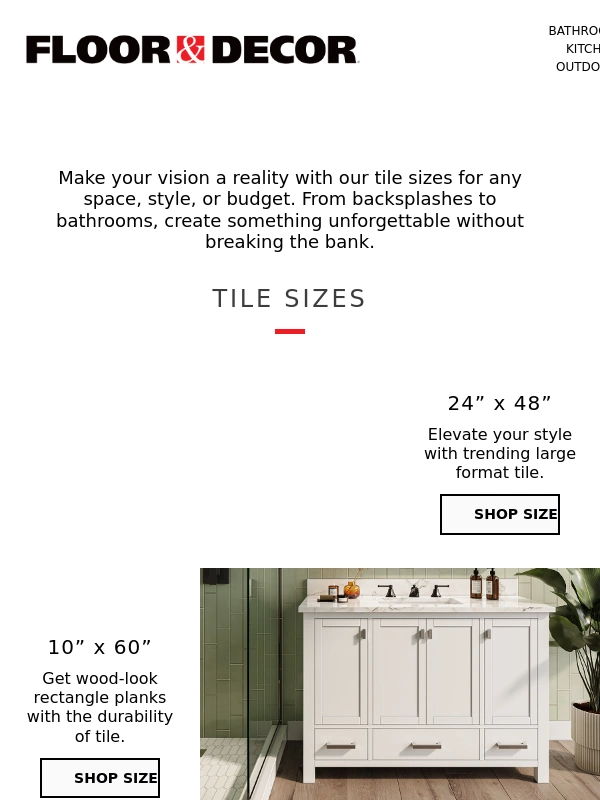 Floor & Decor - Top 5 tile sizes you’re bound to love