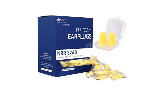 500Pairs Foam Earplugs, 32dB Disposable Noise Reduction Ear Plugs, Hearing Protection Bulk Ear Plugs for Shooting Range, Work, Travel,Concert