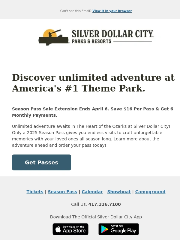 Silver Dollar City - Ends Soon: Unlock Unlimited Visits + Save $16 Per Pass!