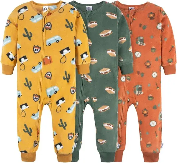 Gerber 3-Pack Baby & Baby Footless Fleece Pajamas