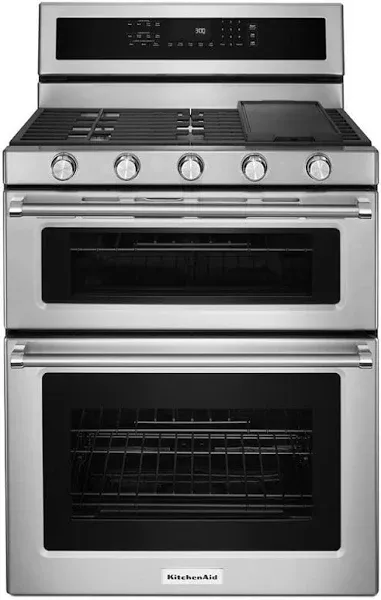 KitchenAid 30 Inch Gas Double Oven Convection Range