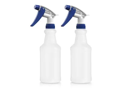 16-Ounce Plastic Spray Bottles 2-Pack