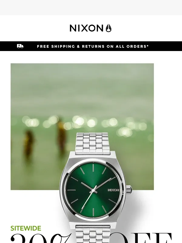 Nixon - Memorial Day Sale - 20% Off Sitewide is on ⌚