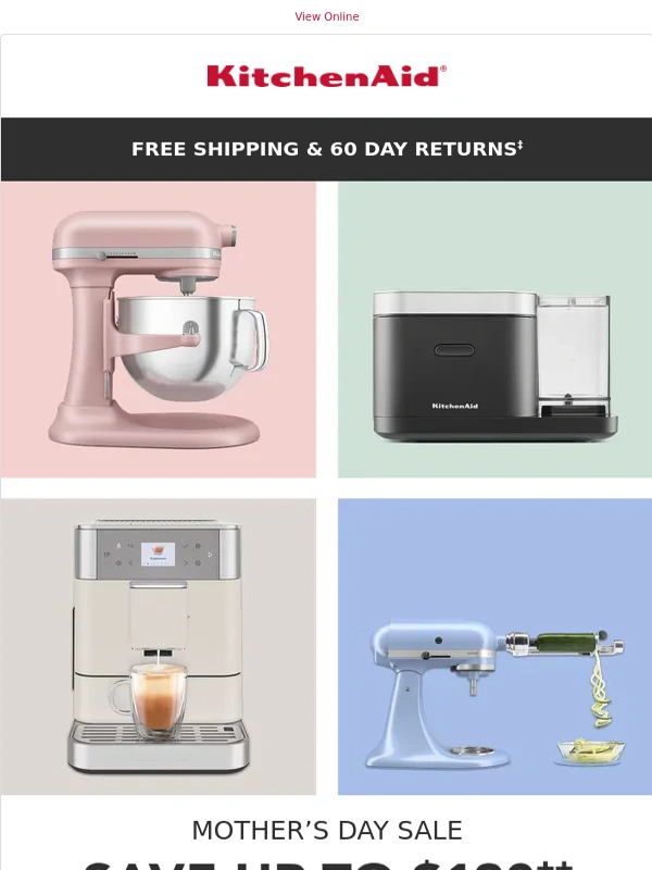 KitchenAid - Take up to $130 off select countertop appliances!