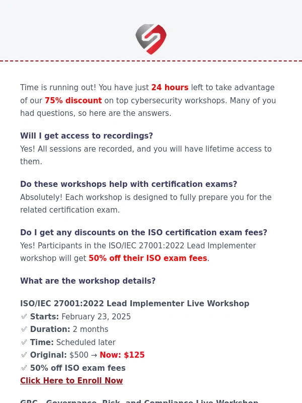 teachable - 24 Hours Left – Live Workshops,Lifetime Access & 50% Off ISO Exam Fees