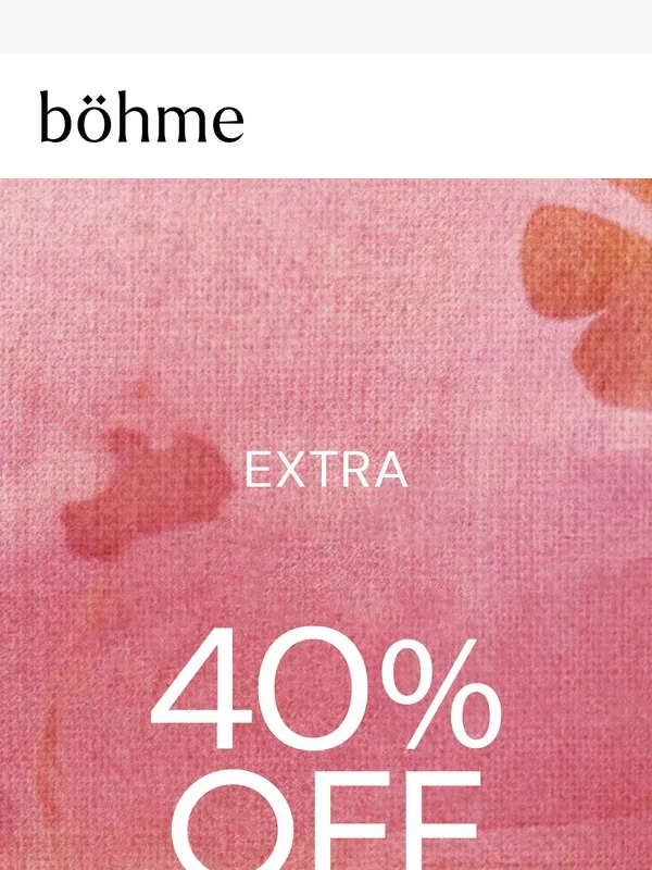 Bohme - ? GET AN EXTRA 40% OFF SALE ITEMS