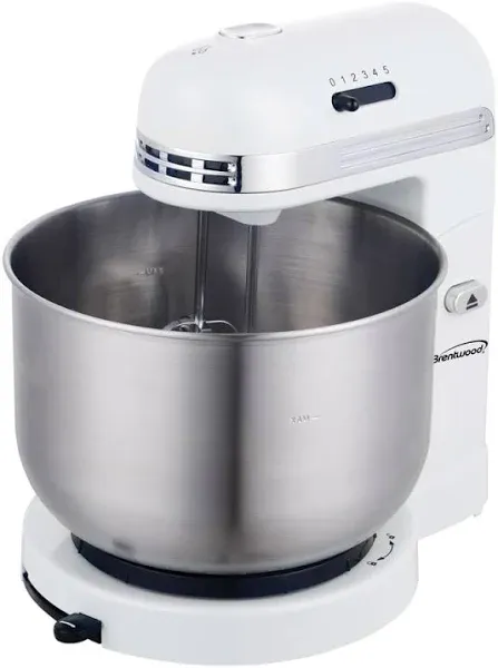 Brentwood 5-Speed Stand Mixer with Stainless Steel Mixing Bowl