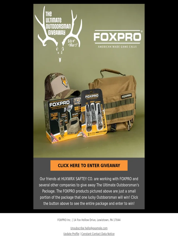 Foxpro - The Ultimate Outdoorsman's Giveaway! | FOXPRO