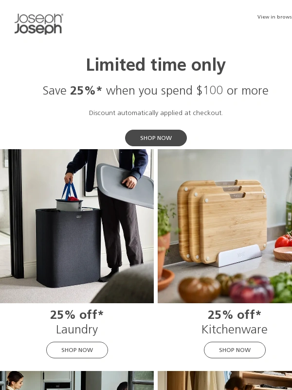 Joseph Joseph - 25% off* for a limited time only