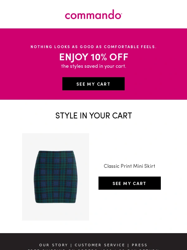 Commando - Get 10% off your cart. Prepare to be obsessed
