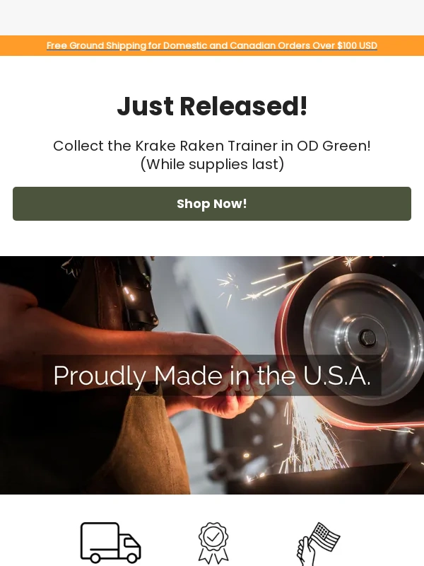 Squid Industries - Krake Raken Trainers are now here in OD Green! ?