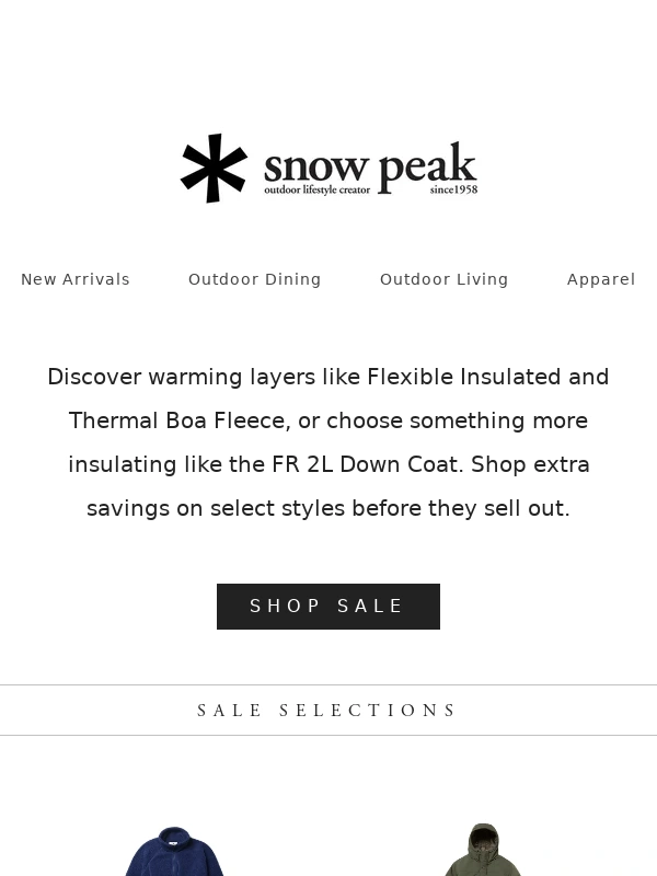 Snow Peak - Save On AW24 Bestsellers