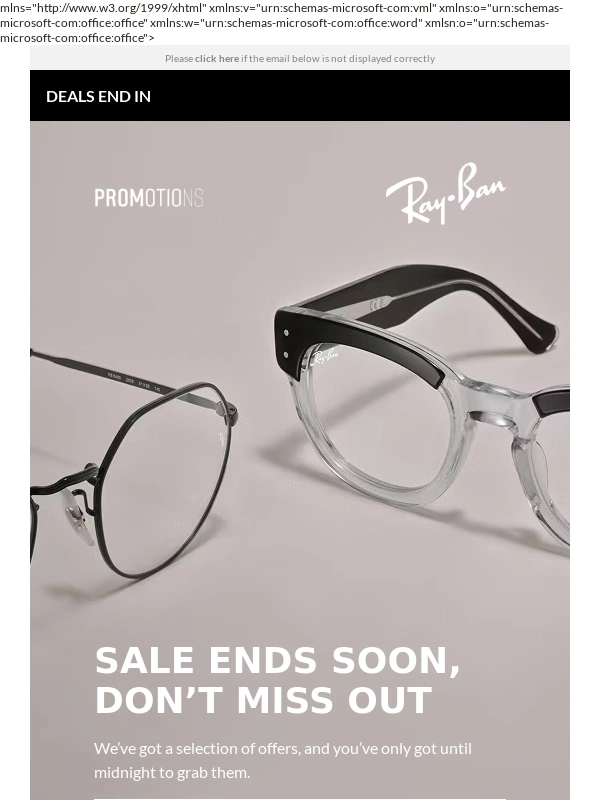 Ray Ban - Our Deals End Today