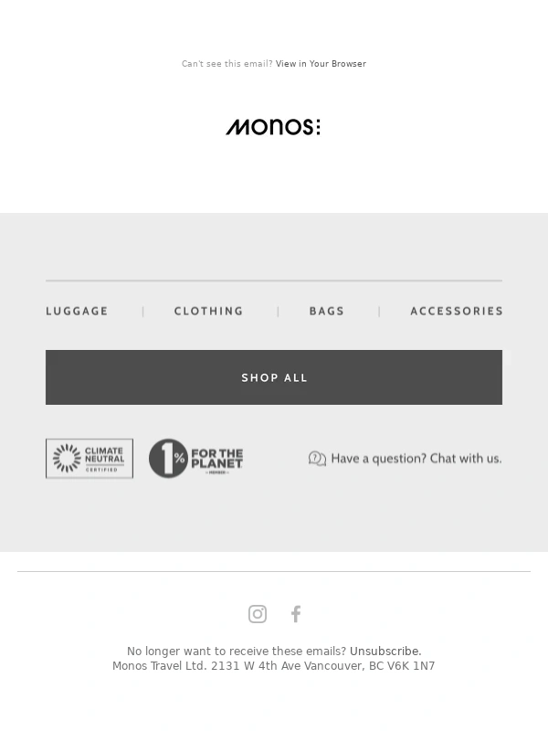 Monos - LAST CHANCE – the Presidents’ Day Sale ends tonight