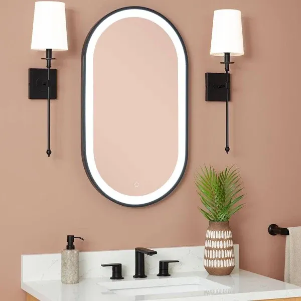 Signature Hardware Faysel Transitional Oval Framed Bathroom Wall Mirror
