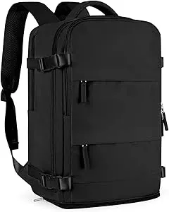 coofay Travel Backpack For Women Men Airline Approved Carry On Backpack Flight Approved Waterproof Sports Luggage Backpack Casual Daypack Small Hiking Backpacks Black Backpacks