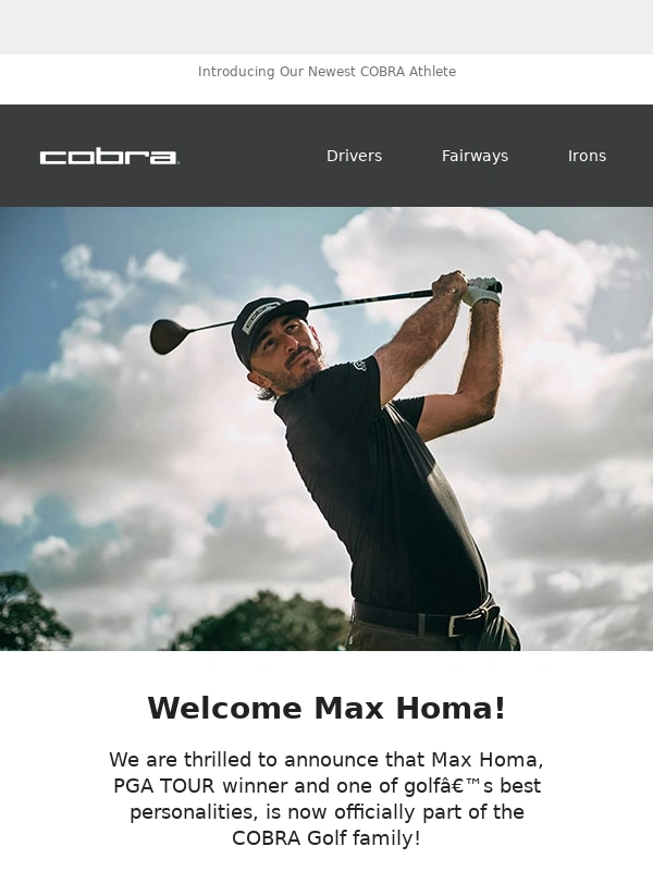 Cobra Golf - Welcome Max Homa To The COBRA Team