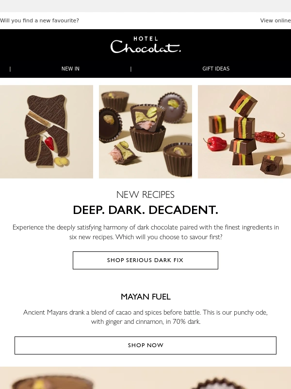 Hotel Chocolat - 6 dark recipes join the collection