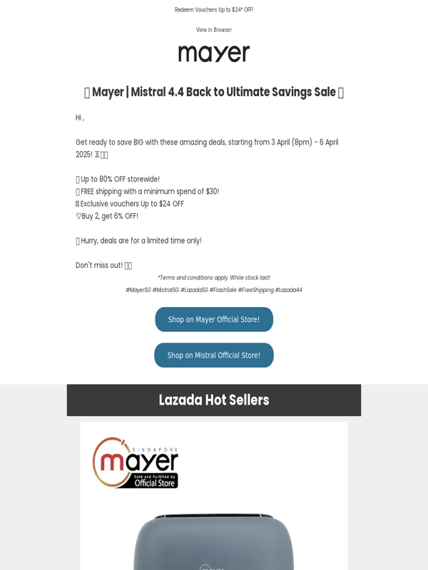 Lazada - Shop Smart at Lazada 4.4 Back to Ultimate Savings Sale!