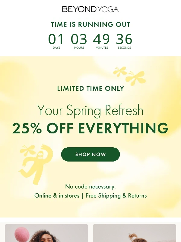 Beyond Yoga - Ends Tonight: 25% Off Sitewide