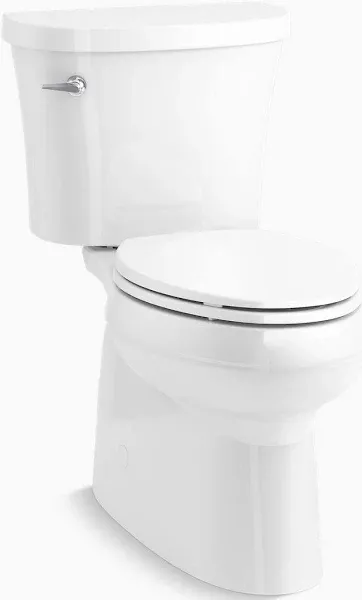 KOHLER Gleam 12 in. Rough in 2-Piece 1.28 GPF Single Flush Elongated Toilet