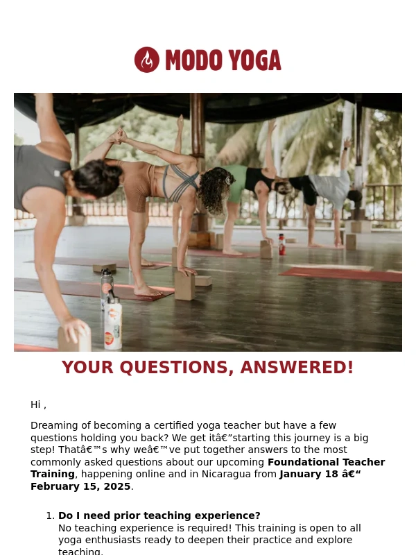 Modo Yoga - Your Questions About Teacher Training—Answered!