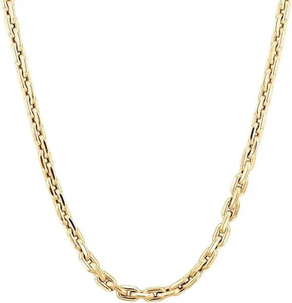 Reeds Men's Yellow Gold Anchor Link Chain Necklace, 22 Inches