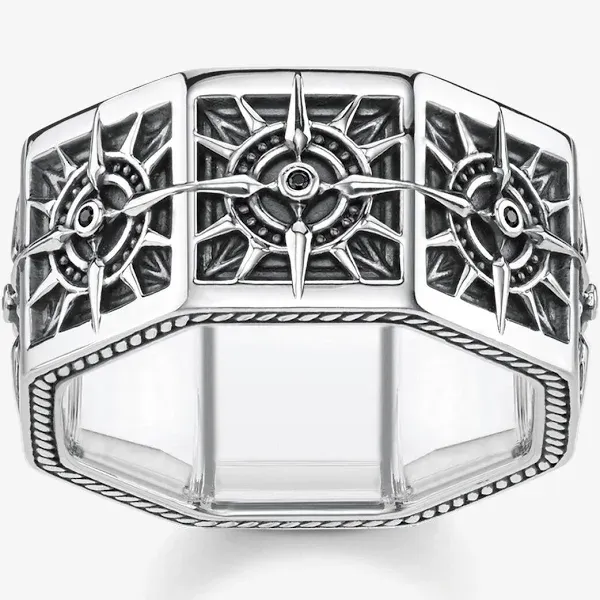 Thomas Sabo Unisex Sterling Silver Rebel at Heart Compass Ring