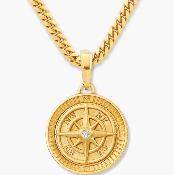 JAXXON Compass Gold Pendant Chain